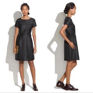 Madewell Black Brocade Metallic Pocket Fitted Sheath Dress, size 4